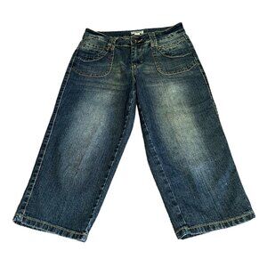 Cato Womens Mid-Rise Wide-Leg Jeans Size 6 Polyester Blend Blue